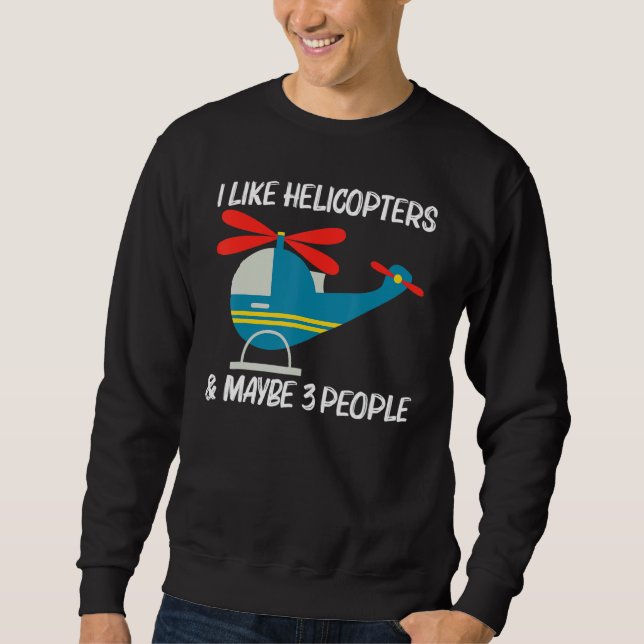 Sudadera Cool Helicopter For Men Women Aircraft Aviation Pi (Anverso)