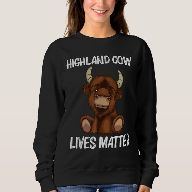 Sudadera Cool Highland Cow For Men Women Scottish Cattle Co (Anverso)