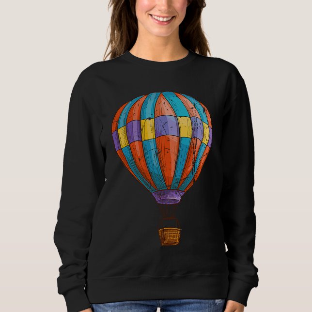 Sudadera Cool Hot Air Balloon Design Ballooning Balloons Wo (Anverso)
