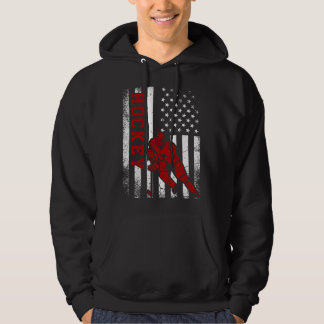 Sudadera Cool Ice Hockey Player Distressed USA American Fla