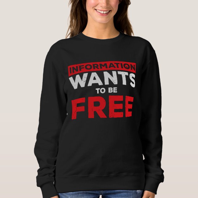 Sudadera Cool Information Wants To Be Free Lawyers (Anverso)