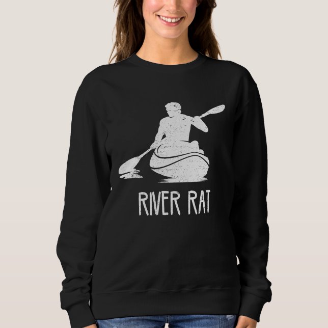 Sudadera Cool Kayak River Rat river kayaking mens kayak (Anverso)