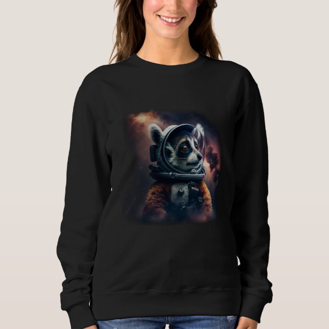 Sudadera Cool Lemur Astronaut In Deep Space (Anverso)