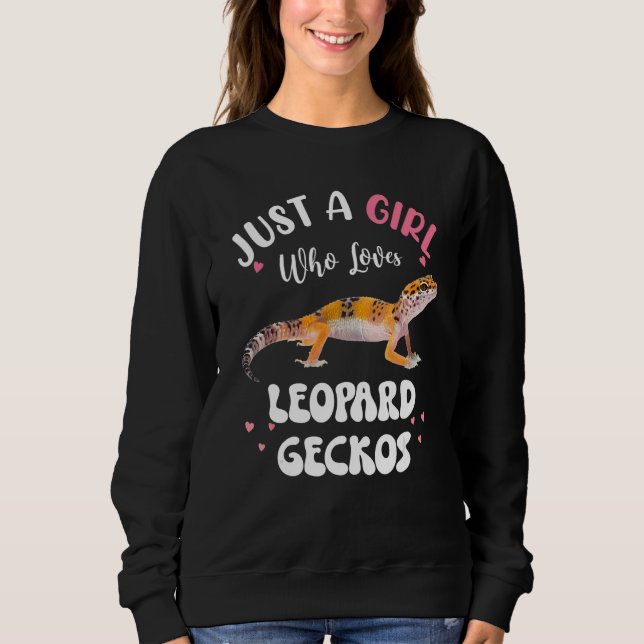 Sudadera Cool Leopard Gecko For Girls Women Pet Lizard Rept (Anverso)