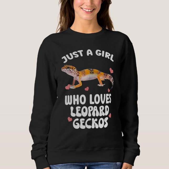Sudadera Cool Leopard Gecko For Girls Women Pet Lizard Rept (Anverso)