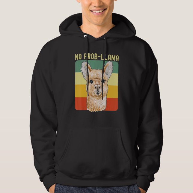 Sudadera Cool Llama For Men Women No Prob Llama Alpaca Farm (Anverso)