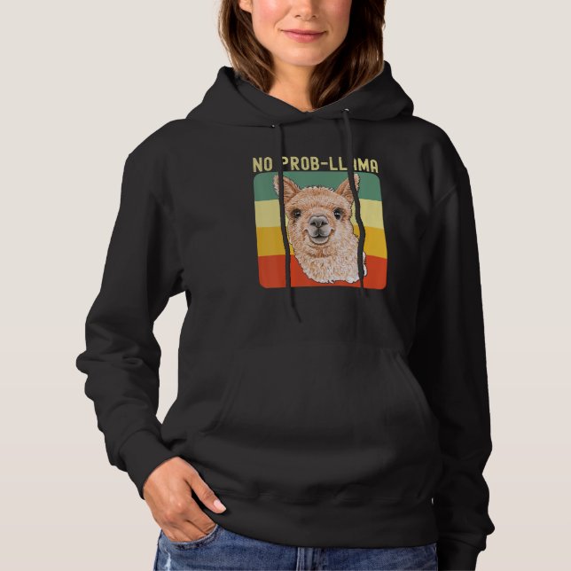 Sudadera Cool Llama For Men Women No Prob Llama Alpaca Farm (Anverso)