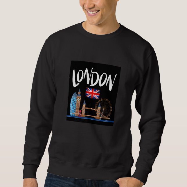 Sudadera Cool London Famous Landmarks London London (Anverso)