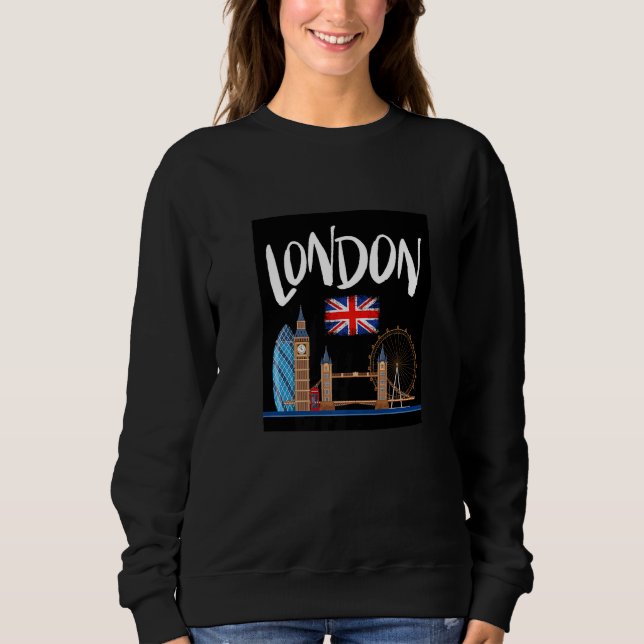 Sudadera Cool London Famous Landmarks London London (Anverso)