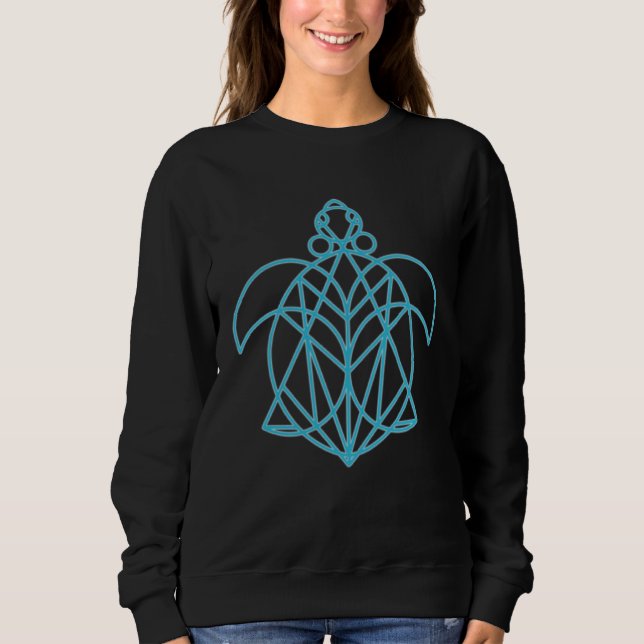 Sudadera Cool Mandala Sacred Geometry Turtle  4 (Anverso)