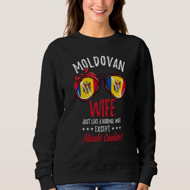 Sudadera Cool Moldovan Wife Sunglasses Moldovan Family (Anverso)