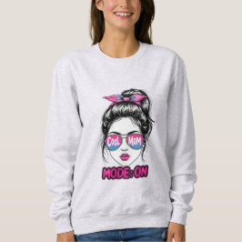 Sudadera Cool Mom Mode On – Funny Trendy Mom Life Design