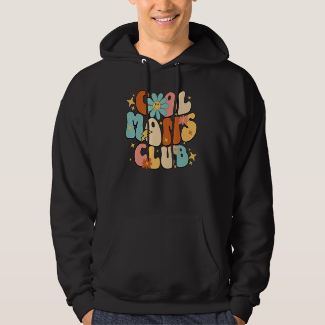 Sudadera Cool Moms Club Groovy Retro  Mother s Day New Mom  (Anverso)