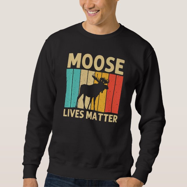Sudadera Cool Moose For Men Women Moose Alaska Moose Elk Hu (Anverso)
