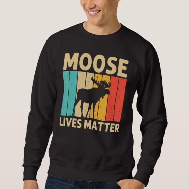 Sudadera Cool Moose For Men Women Moose Alaska Moose Elk Hu (Anverso)