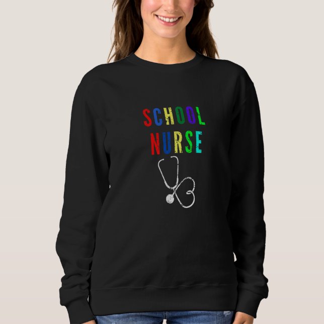 Sudadera Cool Nursing School Nurse Stethoscope Back To Scho (Anverso)