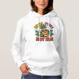 Sudadera Cool Pine Hot Sun Retro Pineapple Summer Vibes