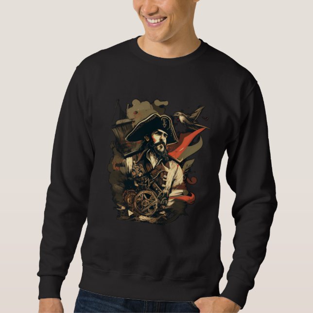 Sudadera Cool Pirate with Beard (Anverso)
