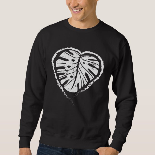 Sudadera Cool Plant Mom  For Gardeners Heart Monstera Leaf (Anverso)