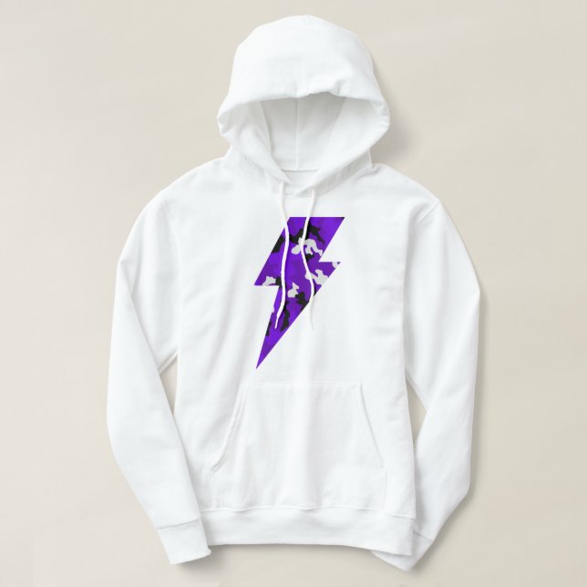 Sudadera cool rayo camuflaje Violeta (Diseño del anverso)