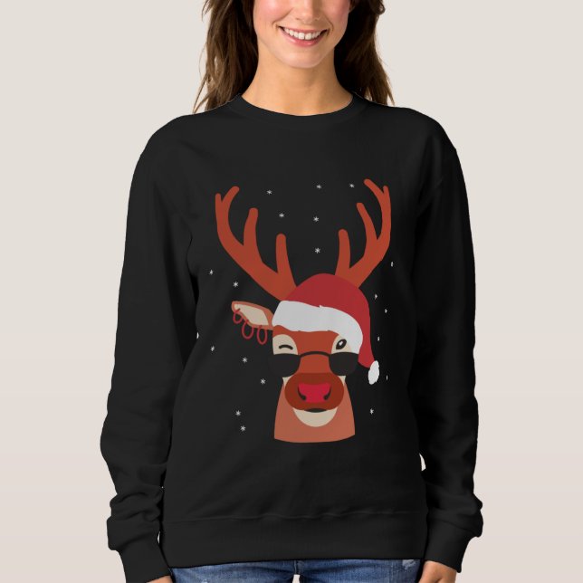 Sudadera Cool Reindeer X Mas Christmas Animals (Anverso)