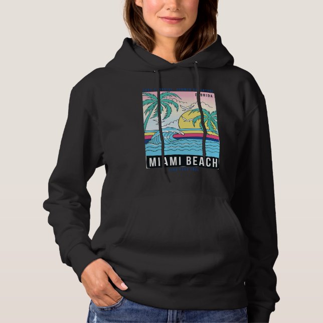 Sudadera Cool Reto Miami Beach Miami Outfit Fashion Graphic (Anverso)