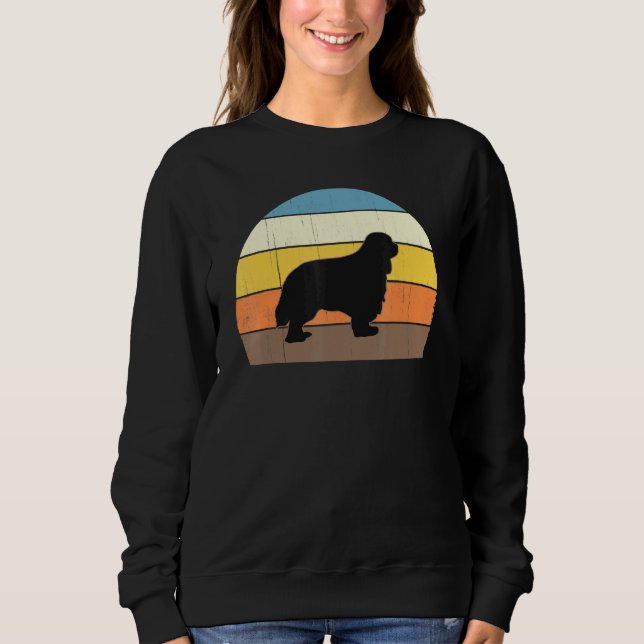 Sudadera Cool Retro Atardecer Cavalier King Charles Spaniel (Anverso)