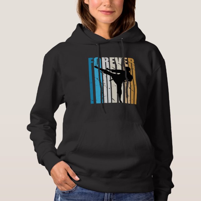 Sudadera Cool Retro Jiu Jitsu Fan Loves Taekwondo Judo Fore (Anverso)