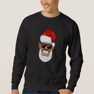 Sudadera Cool Santa Claus Negro Hip Hop Afroamericano Xm