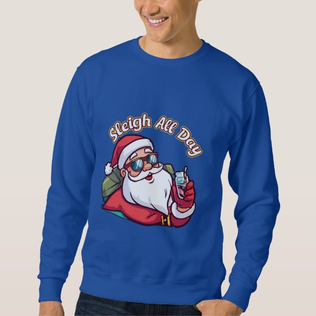 Sudadera Cool Santa with Sunglasses – “Sleigh All Day” (Anverso)