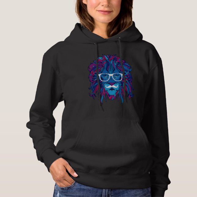 Sudadera Cool  Sarcastic Lion Outfit Illustration Graphic (Anverso)
