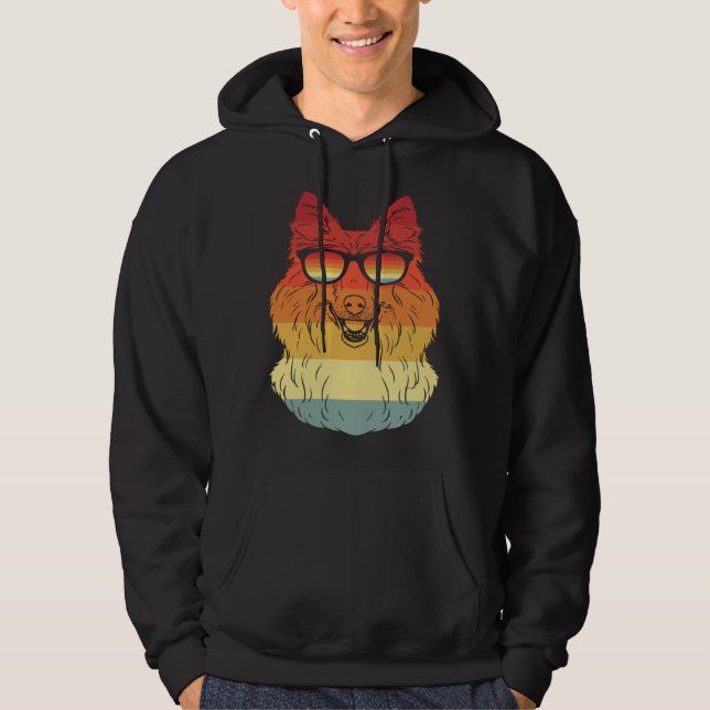Sudadera Cool Shetland Sheepdog Owner Animal  Dogs Retro Vi (Anverso)
