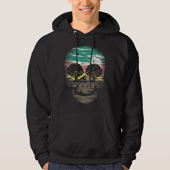 Sudadera Cool Skeleton of plant nature  Landscape of trees  (Anverso)