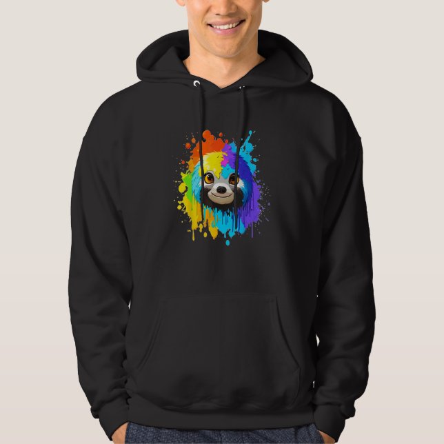 Sudadera Cool Sloth Cute Colourful Splash Sloth (Anverso)