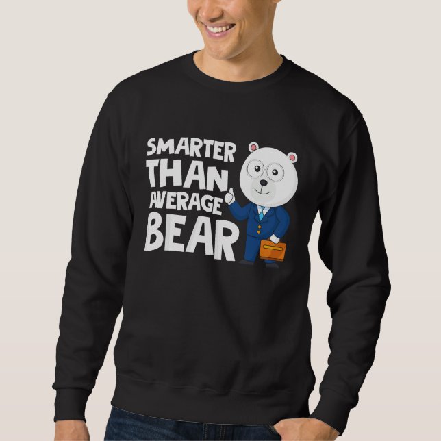 Sudadera Cool Smarter Than Average Bear Polar Bear (Anverso)