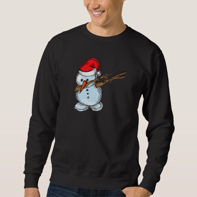 Sudadera Cool Snowman Dab Dabbing Dancing Christmas Xmas Pa (Anverso)