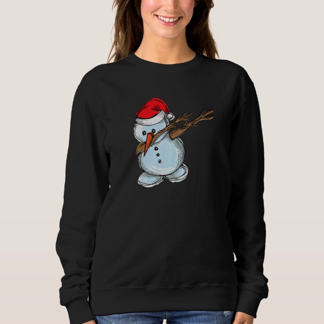 Sudadera Cool Snowman Dab Dabbing Dancing Christmas Xmas Pa (Anverso)