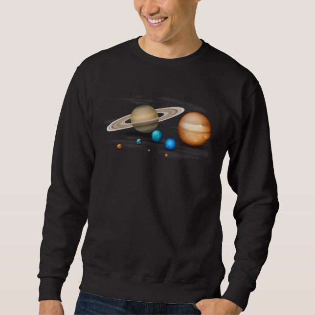Sudadera Cool Solar System for Men Women Kids (Anverso)