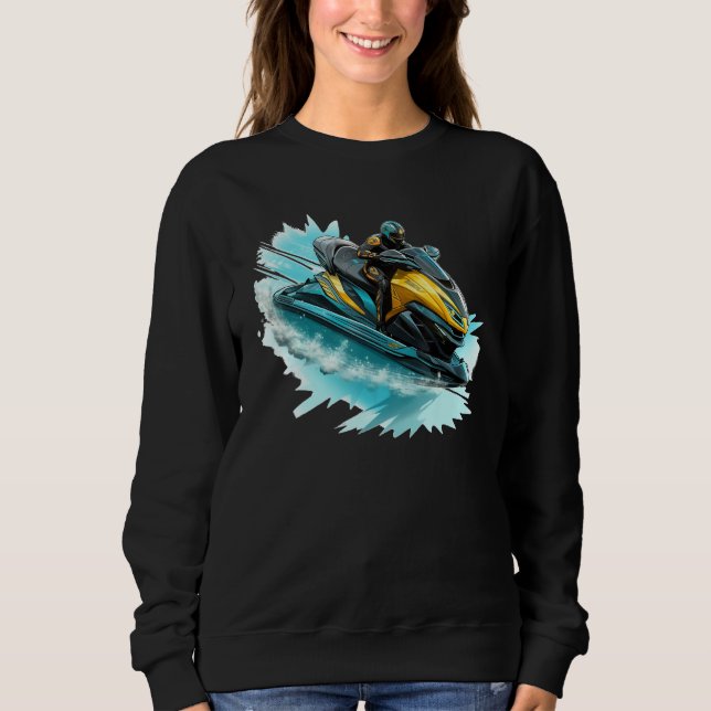 Sudadera Cool Watersport with Jet Ski Motorist (Anverso)