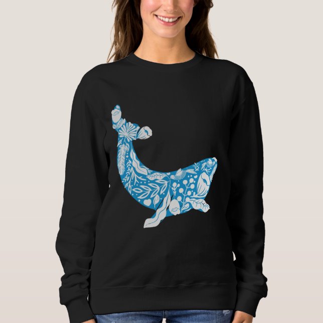 Sudadera Cool Whale Made Of Nature Elements Ocean (Anverso)
