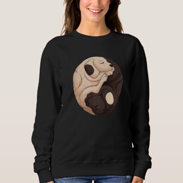 Sudadera Cool Yin Yang Dog  Cute Labrador (Anverso)