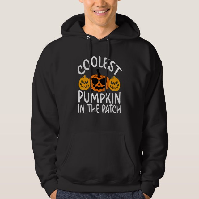 Sudadera Coolest Pumpkin In The Patch Halloween Boys Girls  (Anverso)