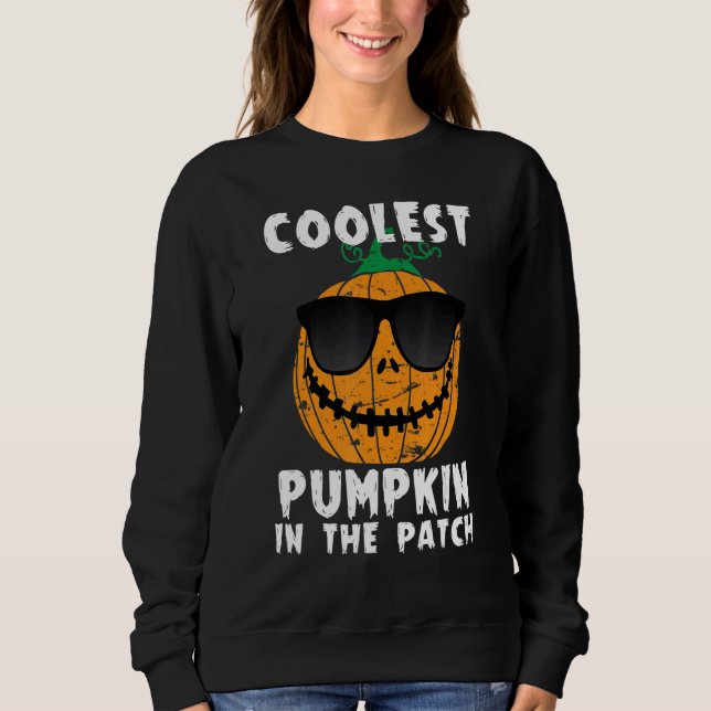 Sudadera Coolest Pumpkin In The Patch Halloween Boys Girls  (Anverso)