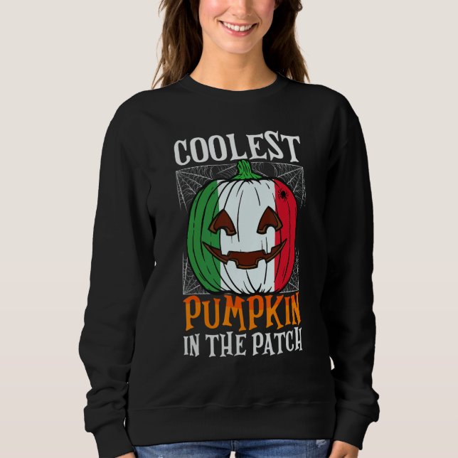 Sudadera Coolest Pumpkin In The Patch Italian Flag Jack Ou2 (Anverso)
