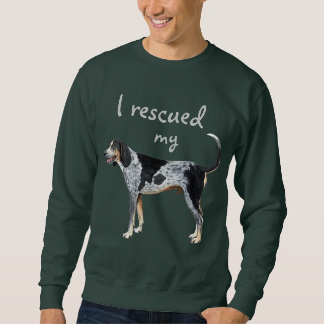Sudadera Coonhound de Bluetick del rescate (Anverso)