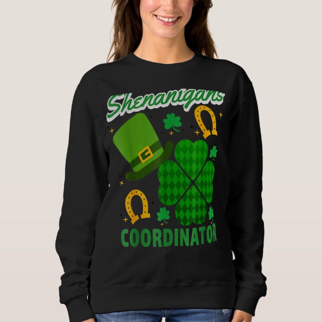 Sudadera Coordinador de Shenanigans Leprechaun St Patrick S (Anverso)