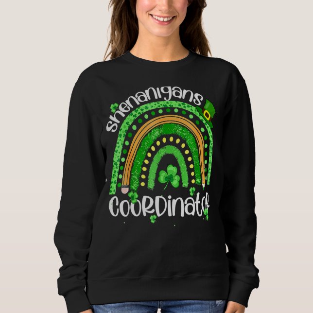 Sudadera Coordinador de Shenanigans Rainbow St Patricks Day (Anverso)