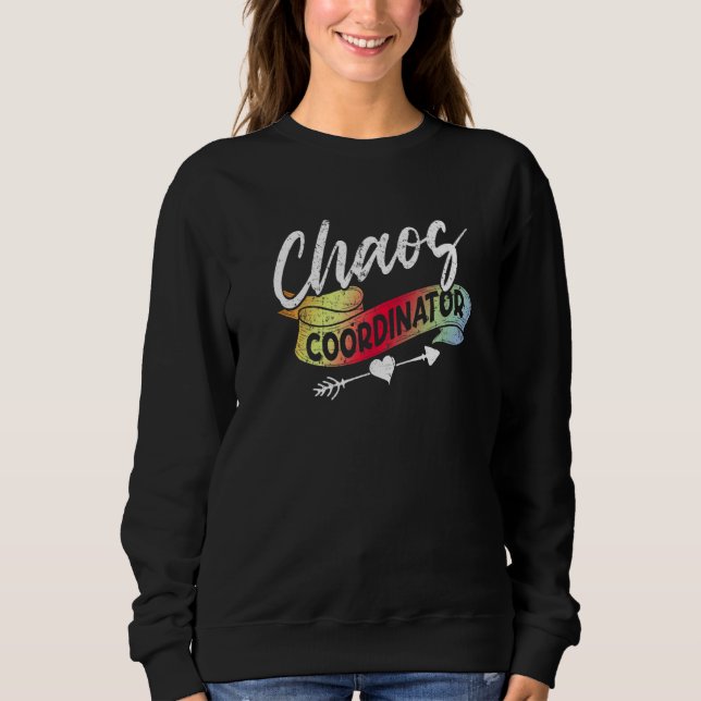 Sudadera Coordinador del caos Instructor de Educación Prees (Anverso)