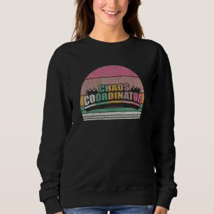 Sudadera Coordinadora de caos retro vintage con estampado d