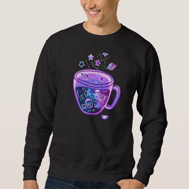 Sudadera Copa Galaxia Vaporwave Japanesecup De Té Galaxy (Anverso)